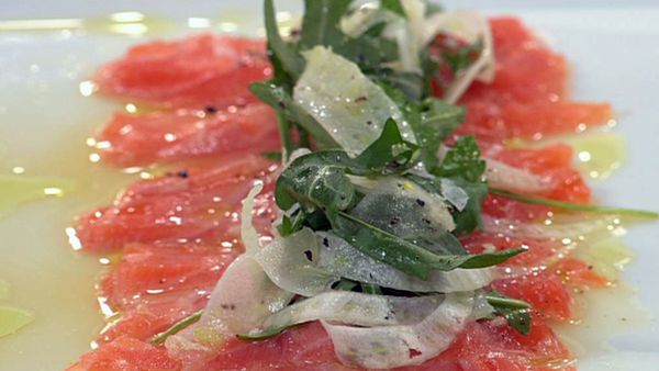 Salmon carpaccio