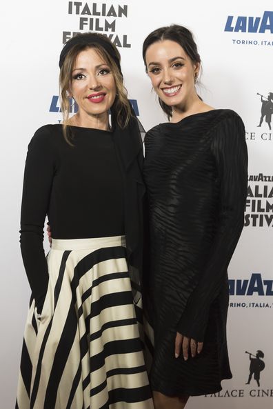 Tina Arena and Antoniette Iesue attend the premiere of Promised as part of the Italian Film Festival at The Astor Theatre on October 1, 2019 in Melbourne, Australia