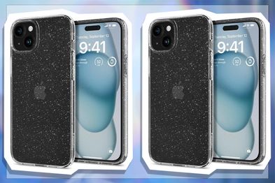 9PR: Spigen Liquid Crystal Glitter iPhone 15 Case, Crystal Quartz