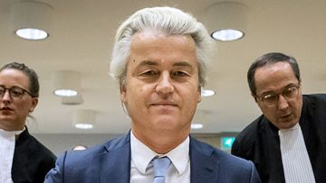 Geert Wilders (C) of the Party for Freedom (PVV). (AFP)