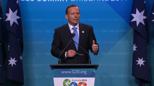 Mr Abbott said leaders had agreed on global growth of 2.1 percent going forward. (9NEWS)