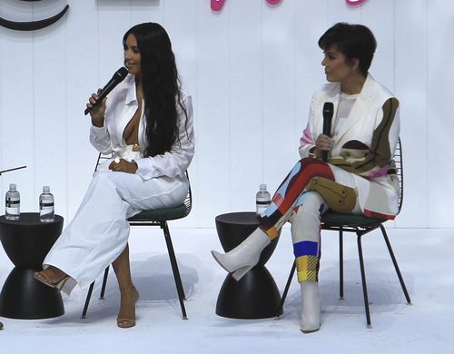 Kim Kardashian with her mother Kris Jenner at the Business Of Fashion Presents The Inaugural BoF West Summit held at the Westfield in Los Angeles. Picture: PA