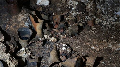 More than 150 different objects including incense burners, plates and bowls were discovered. 