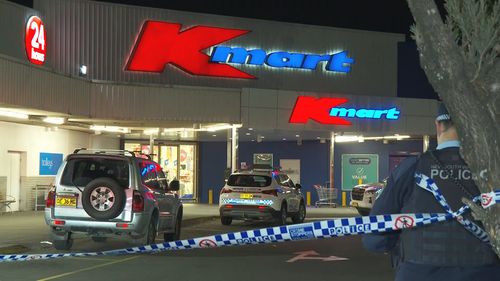 The brawl allegedly broke out between a group of men at 5pm yesterday inside the Kmart in Mount Druitt Westfields﻿. 