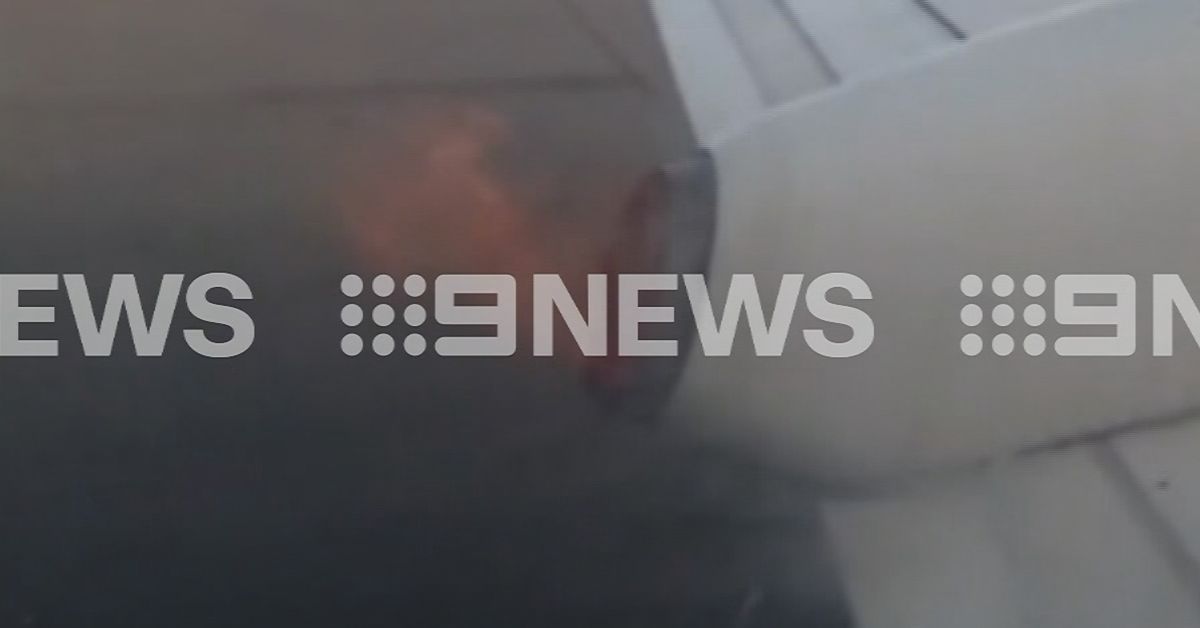 'Heart was jumping out of my chest﻿': Passengers look out window to see plane on fire