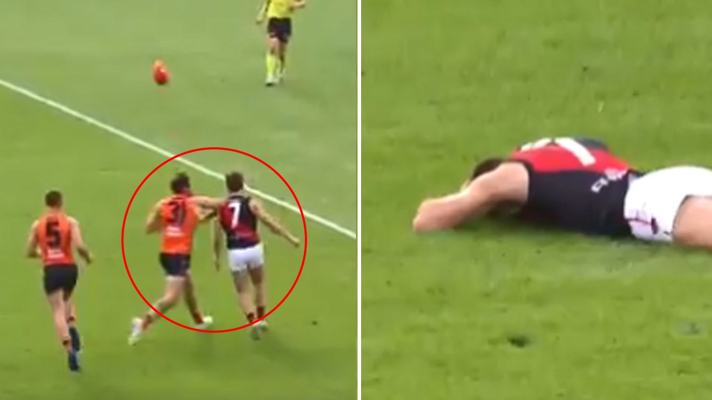 'One week for dumbness': GWS Giants star Jeremy Finlayson in hot water over high hit in thriller