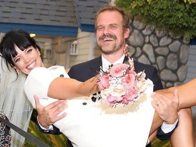 Lily Allen, David Harbour, wedding