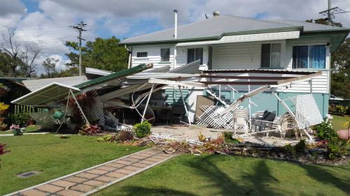 The truck motored right across the front yard and into the house. (Image: Darren Sheldon)