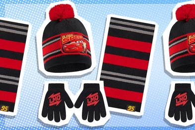 9PR: Disney Lightning McQueen Hat, Scarf and Glove Set