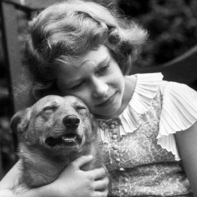 Queen Elizabeth with dog