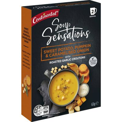 Continental Soup Sensations Sweet Potato Pumpkin & Caramelised Onion - 265 mg sodium