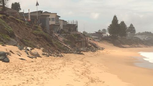 Wild weather has caused coastal erosion along the strip.