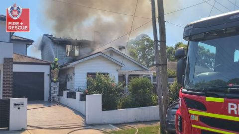 Fire-damaged home Sydney Wiley Park NSW sold Domain 