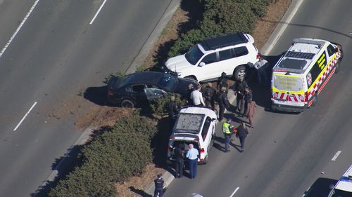 Police pursuit ends in Katoomba, Blue Mountains.