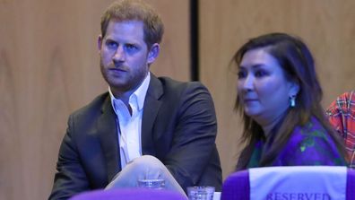 Prince Harry, Duke of Sussex attends a sustainable tourism summit at the Edinburgh International Conference Centre on February 26, 2020 in Edinburgh, Scotland