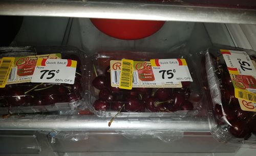 Delicious cherries at an even more scrumptious price. Picture: 9NEWS