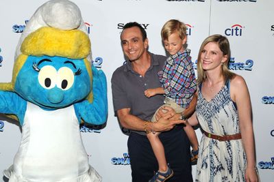 <i>The Simpsons</i>' Hank Azaria with Hal Azaria and Katie Wright.