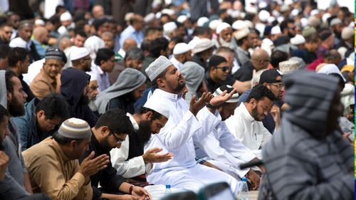 Thousands of mourners and muslims gathered for the Call to Prayer at 1.30pm New Zealand time.