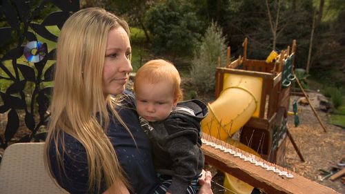 Mum Amanda, said a cubby house she purchased for her kids had been badly damaged by cockatoos.