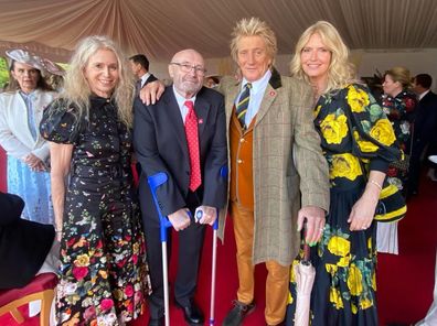 Jill and Phil Collins, Rod Stewart and Penny Lancaster at King Charles' King's Trust 50th anniversary celebration