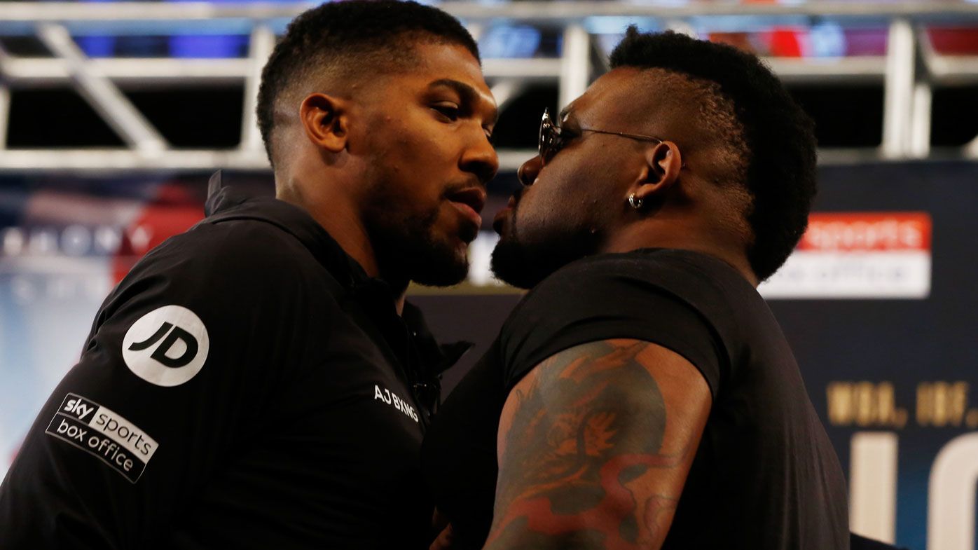 Anthony Joshua shoved by Jarrell Miller ahead of Madison Square Garden fight