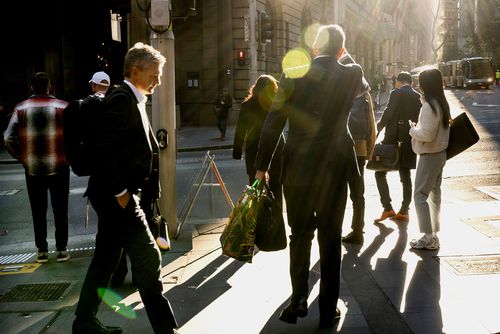Pedestrians in the Sydney CBD.