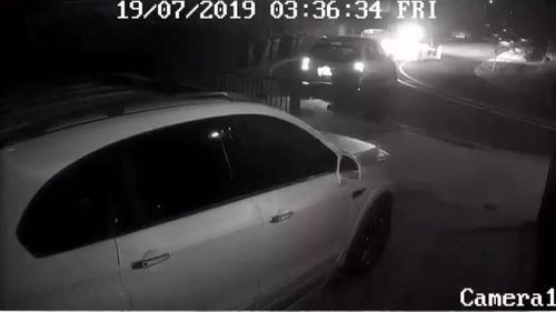 The family's white Holden Captiva was then stolen from the home. 