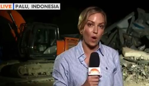 Reporter Sophie Walsh in earthquake and tsunami devastated Indonesia.