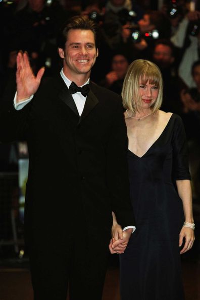 Jim Carrey and Renee Zellweger at the Premiere of How The Grinch Stole Christmas.