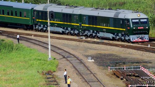 On a three-week trip to Moscow in 2001 the train carried cases of Bordeaux and Beaujolais. Picture: AAP