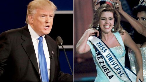 Donald trump and Alicia Machado.