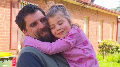 Jessica with her relieved dad Matt.