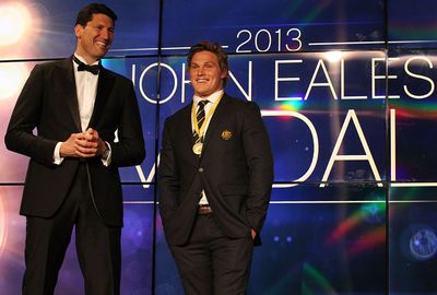 <b>Michael Hooper has capped an impressive season by winning the John Eales Medal, voted the Wallabies' best player by his peers.</b><br/><br/>The 22-year-old collected the award in Sydney, where players gathered with their wives and partners for Australian rugby's most glittering night.<br/><br/>Fullback Israel Folau claimed the rookie of the year award and was also third in the John Eales Medal count behind Hooper and Wycliff Palu despite not switching codes until after last year's Spring Tour which fell into the voting period.<br/>