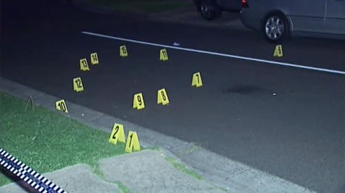 A dozen shots were fired at the two cars. (9NEWS)