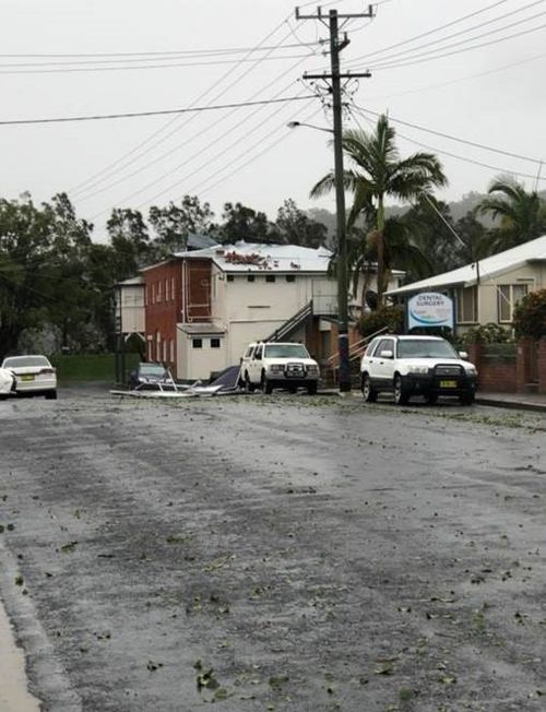 Hail and wild winds battered the northern NSW towns.