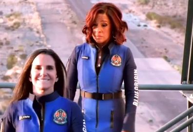 Gayle King Blue Origin viral footage looking miserable