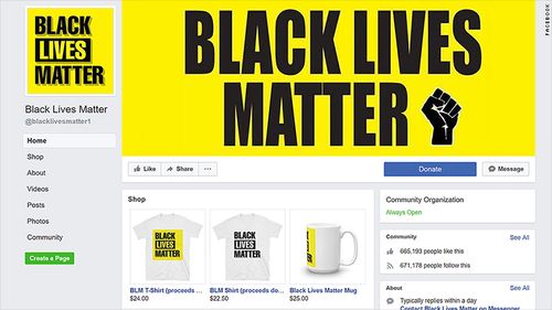 The Facebook page had almost 700,000 followers - more than the official Black Lives Matter page. (Facebook)