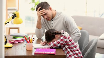 Toddler learning difficulty stressed parent home schooling 