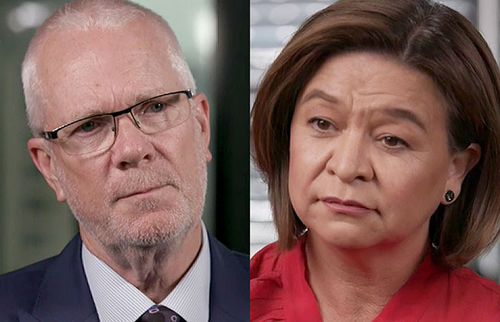 Former ABC chairman Justin Milne and former ABC managing director Michelle Guthrie.