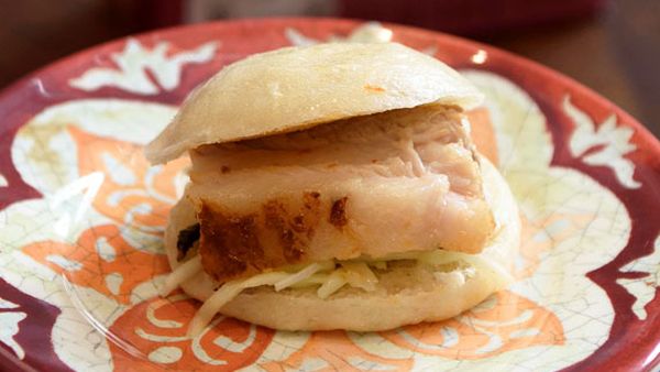 Marion Grasby's red curry-roasted pork belly bao