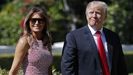 Melania joins Donald Trump for Easter celebration