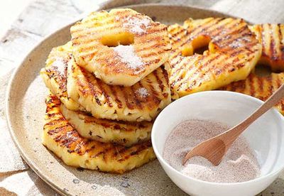 Grilled pineapple with cinnamon sugar