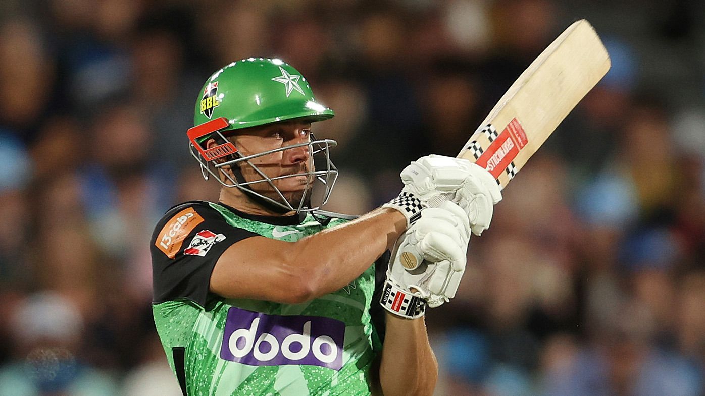 Marcus Stoinis of the Stars during the BBL match between Adelaide Strikers and Melbourne Stars at Adelaide Oval, on December 31, 2023, in Adelaide, Australia. (Photo by Sarah Reed/Getty Images)