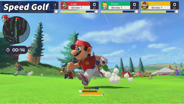 Mario Golf is a single and multiplayer golfing gamin set in the Mario universe. SOURCE: Nintendo