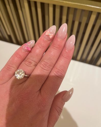 Britney Spears shows off massive engagement ring from Sam Asghari while admiring her new manicure  