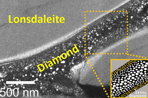 This close up image shows the diamond 