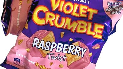 Violet crumble launches new raspberry twist flavour