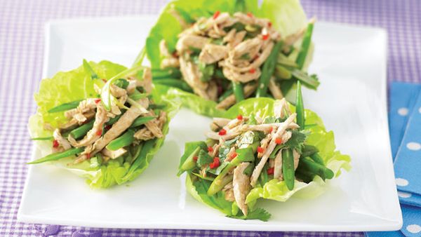 Thai chicken lettuce wraps