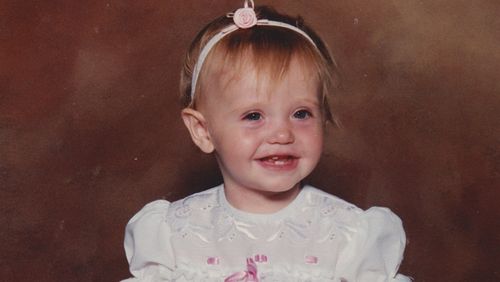 Tania Burgess as a baby