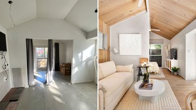 Darren Palmer, tiny house renovation, before and after